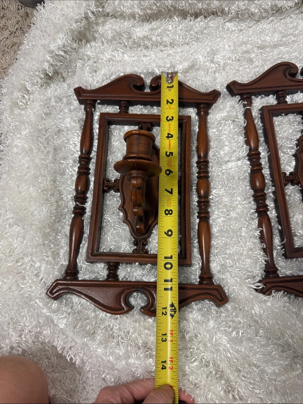 Vintage wall sconce candle holder pair